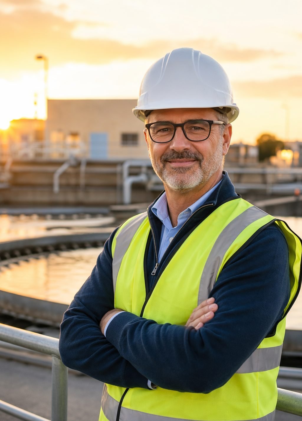 Medhat Gad, P.Eng., PMP® — Principal Engineer at BioTerraVa, on site at a water treatment facility